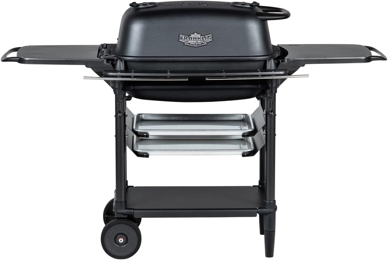 Bbq Grill and Smoker Charcoal Grill Portable for Outdoor Barbeque Grilling Camping, Backyard, Patio, Cast Aluminium Grills, Coal, New Original PK Aaron Franklin Addition