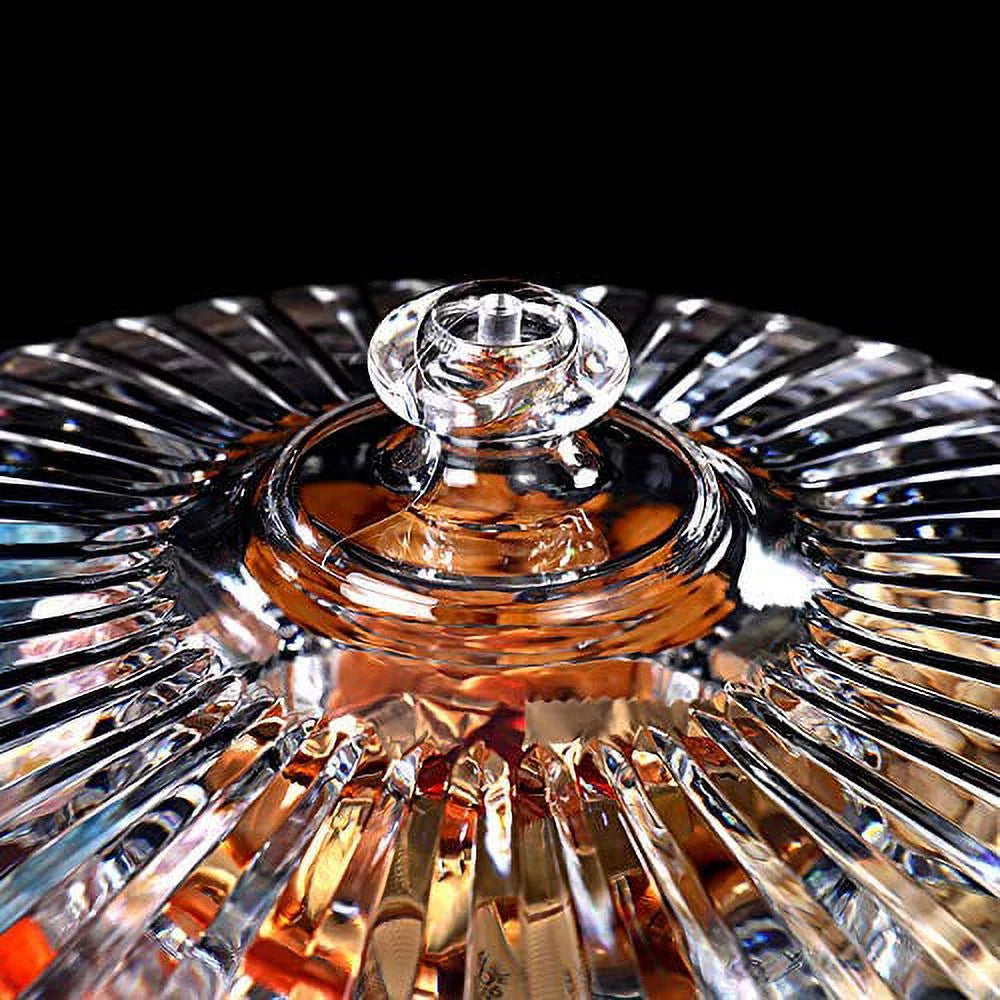 Creative Acrylic Multifunctional Party Snack Tray with Lid,Serving Dishes for Dried Fruits Nuts Candies Fruits,6-Compartment (Clear)